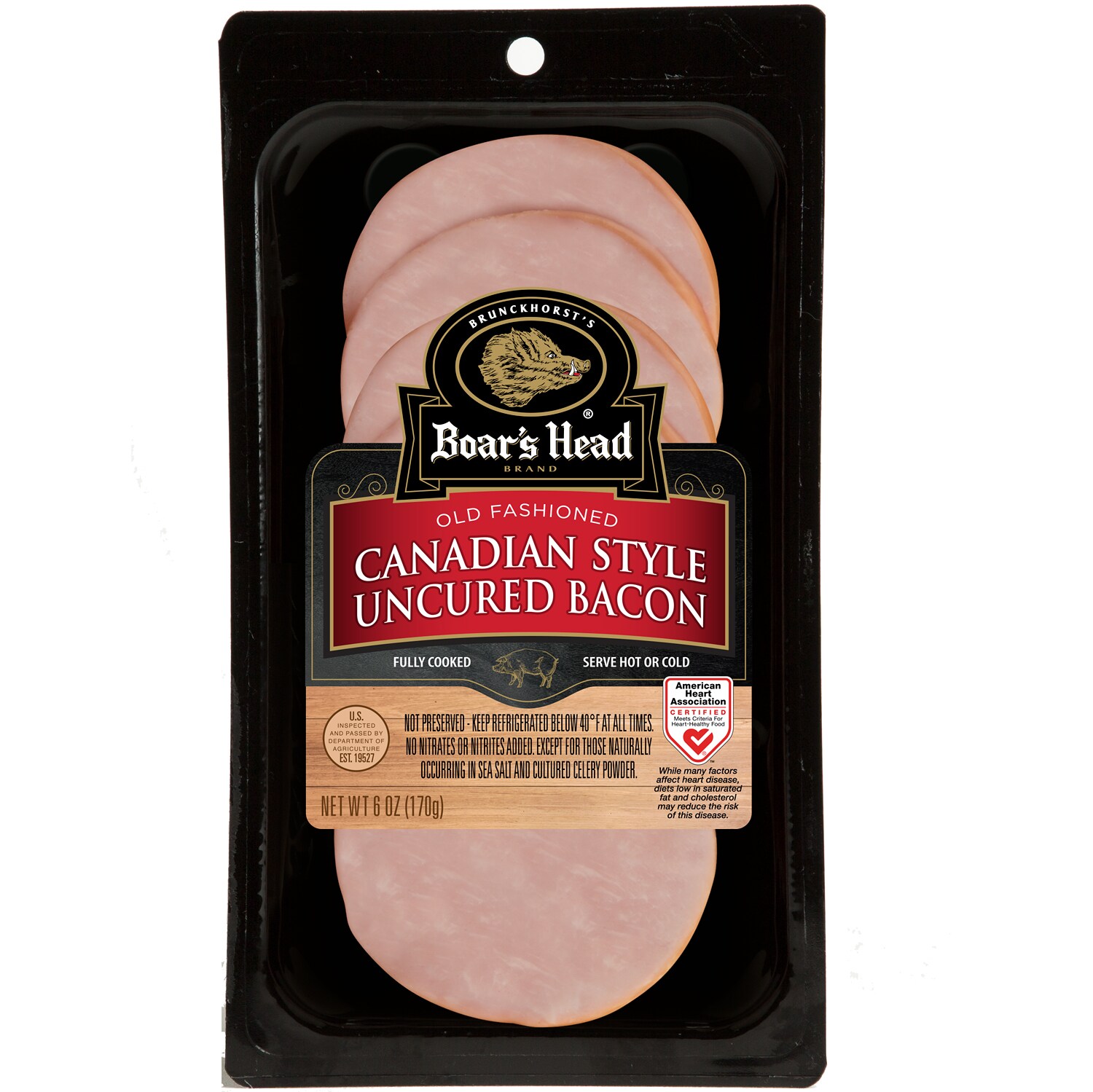 Order Boar's Head Canadian Style Uncured Bacon Fast Delivery