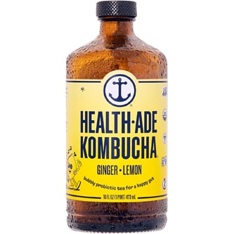 Health-Ade Kombucha, Ginger-Lemon, Glass Bottle