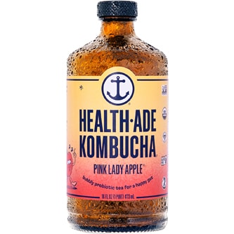 Health-Ade Kombucha, Pink Lady Apple, Glass Bottle