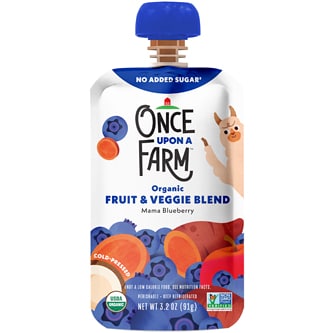 Once Upon a Farm Organic Fruit & Veggie Blend, Mama Blueberry