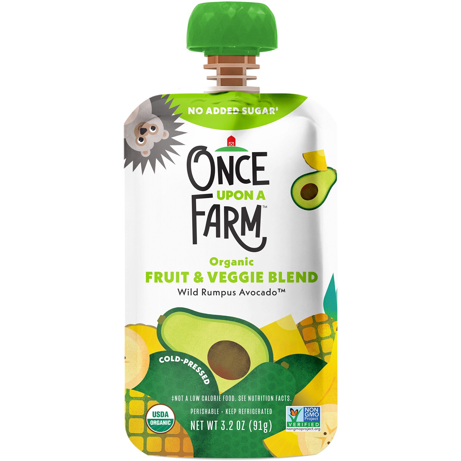Once Upon a Farm Organic Fruit & Veggie Blend, Wild Rumpus Avocado
