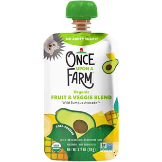 Once Upon a Farm Organic Fruit & Veggie Blend, Wild Rumpus Avocado