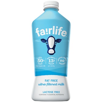Fairlife Fat Free and Lactose Free Ultra-Filtered Milk, Plastic Bottle