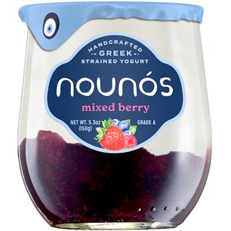Nounos Creamery Greek Strained Yogurt, Mixed Berry