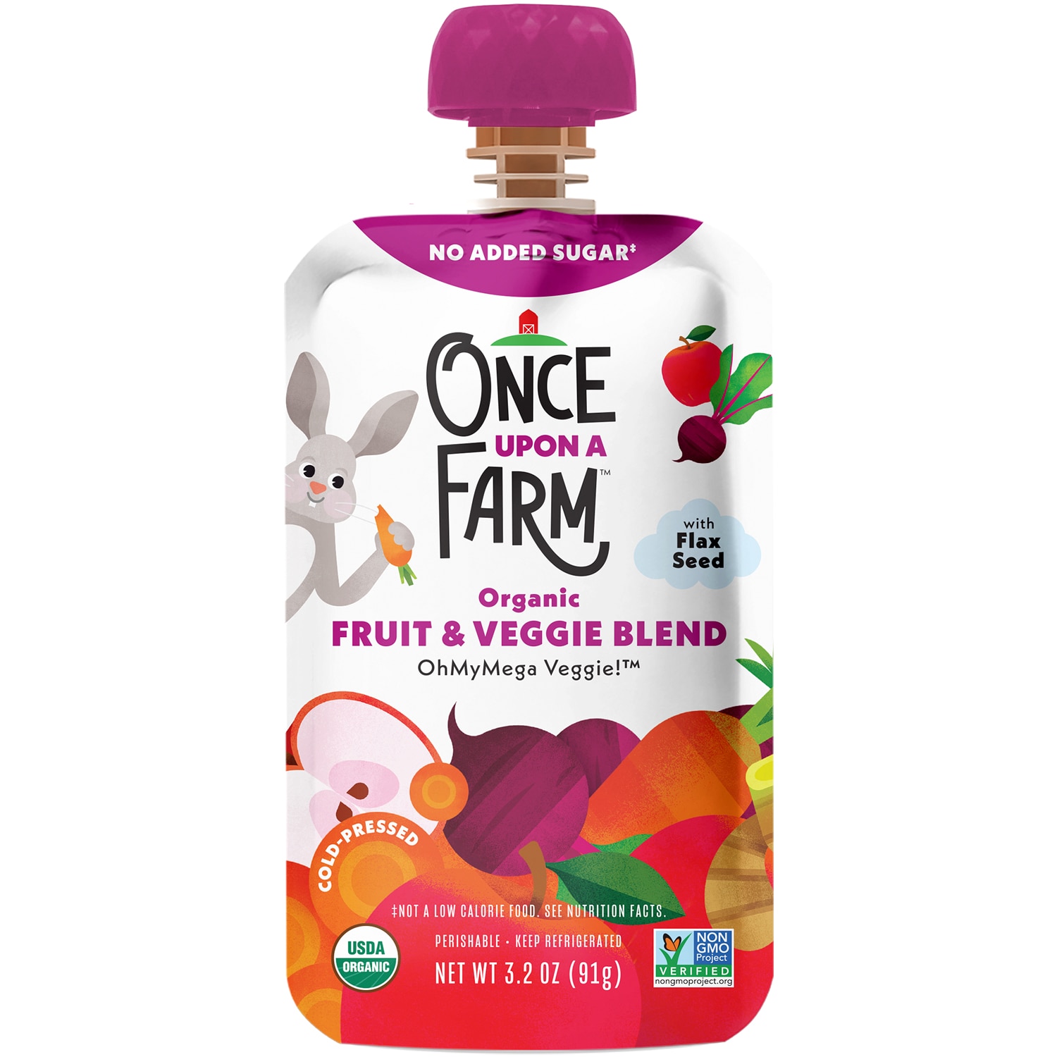 Once Upon a Farm Organic Fruit & Veggie Blend, OhMyMega Veggie!