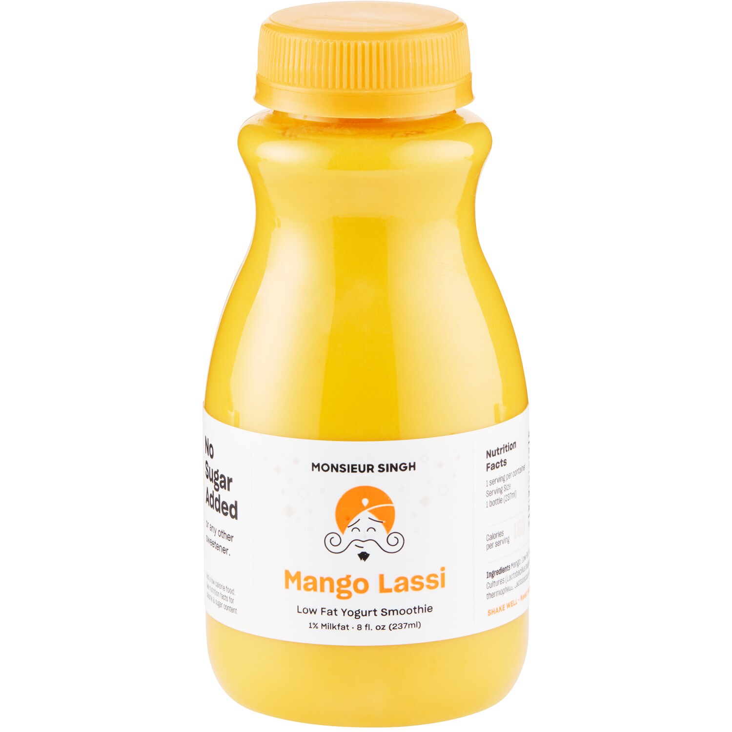 Monsieur Singh Low Fat Yogurt Smoothie, Mango Lassi
