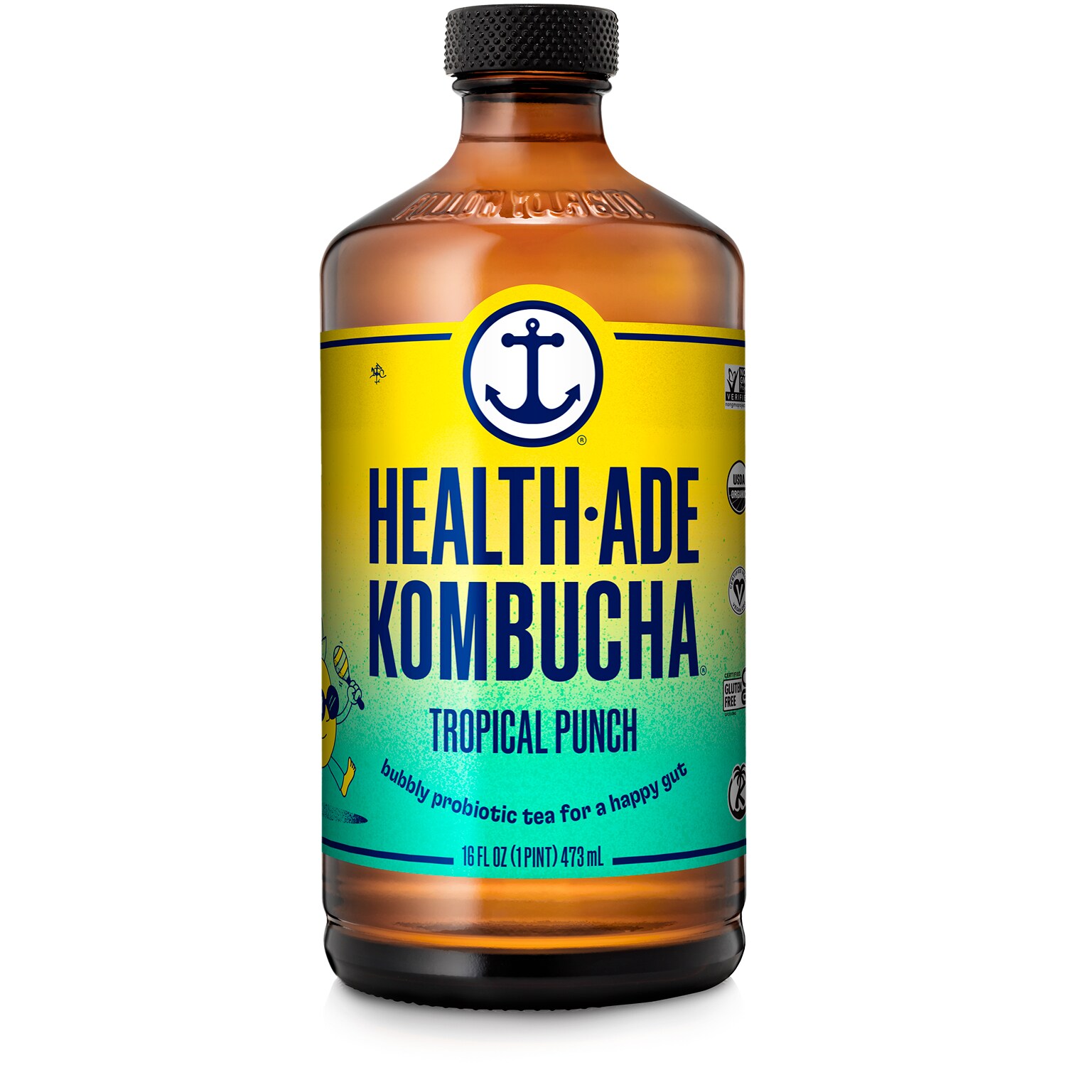 Health-Ade Kombucha, Tropical Punch, Glass Bottle