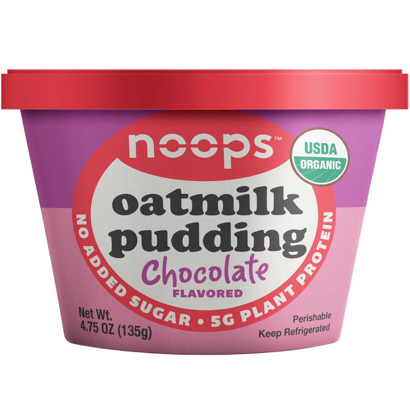 Noops Organic Oatmilk Pudding, Chocolate