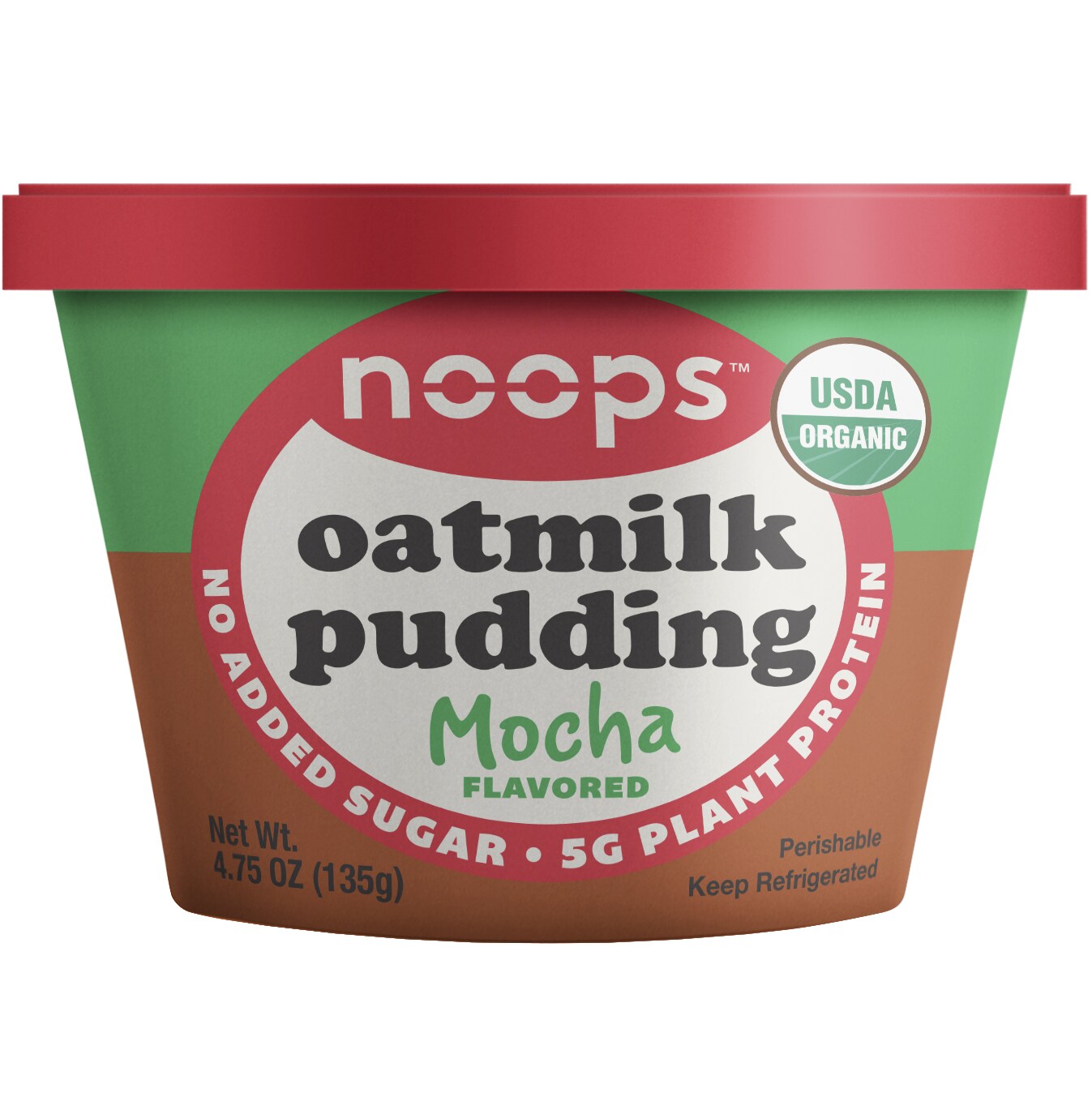 Noops Organic Oatmilk Pudding, Mocha