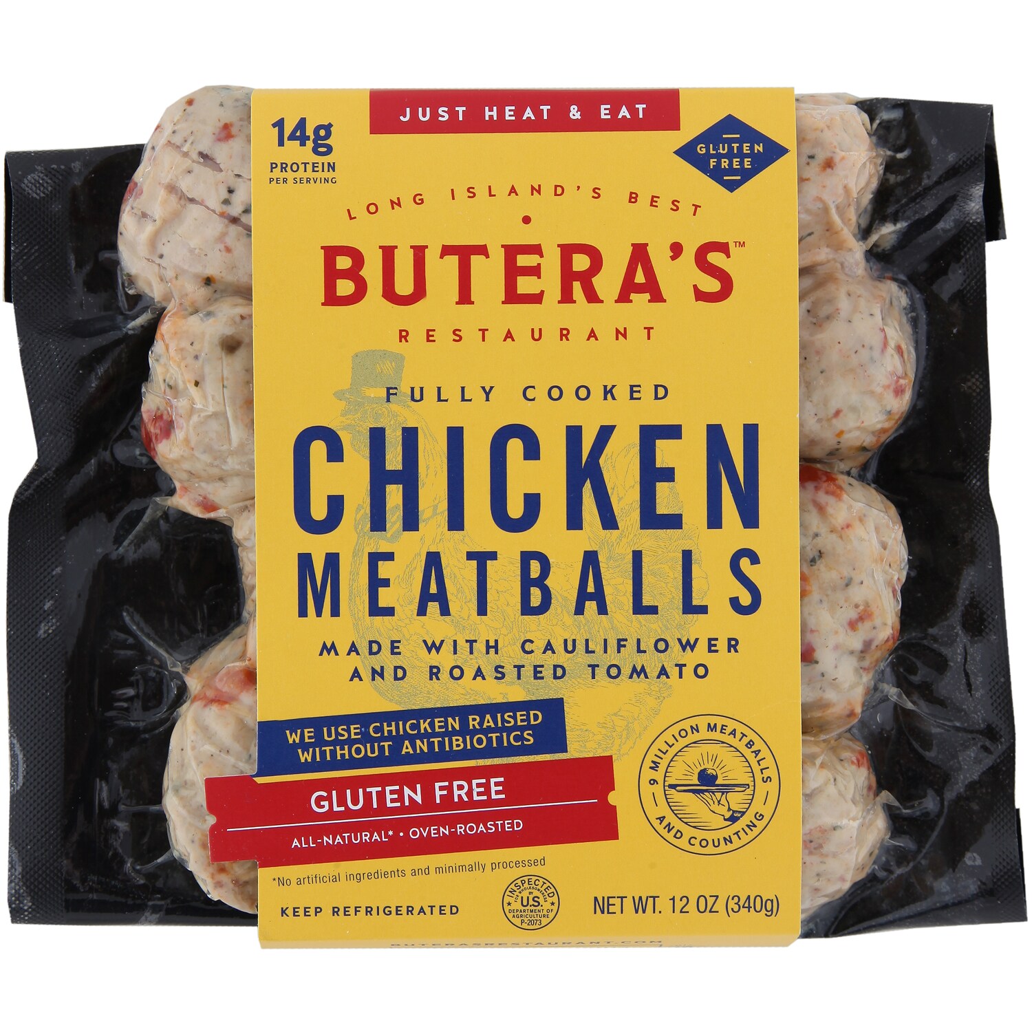 Butera's Gluten Free Chicken Meatballs with Cauliflower & Roasted Tomato