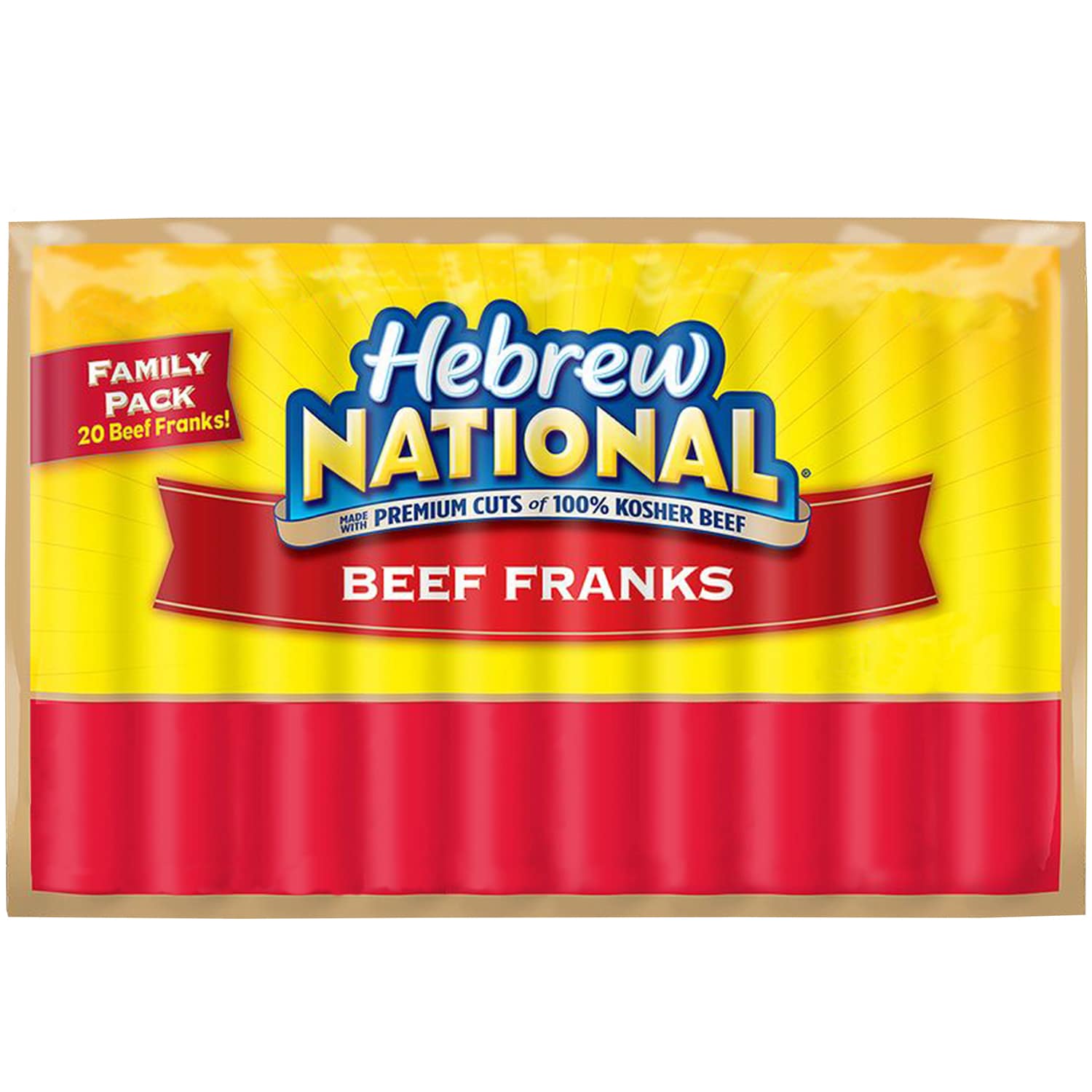 Hebrew National Beef Franks Hot Dogs, Family Pack