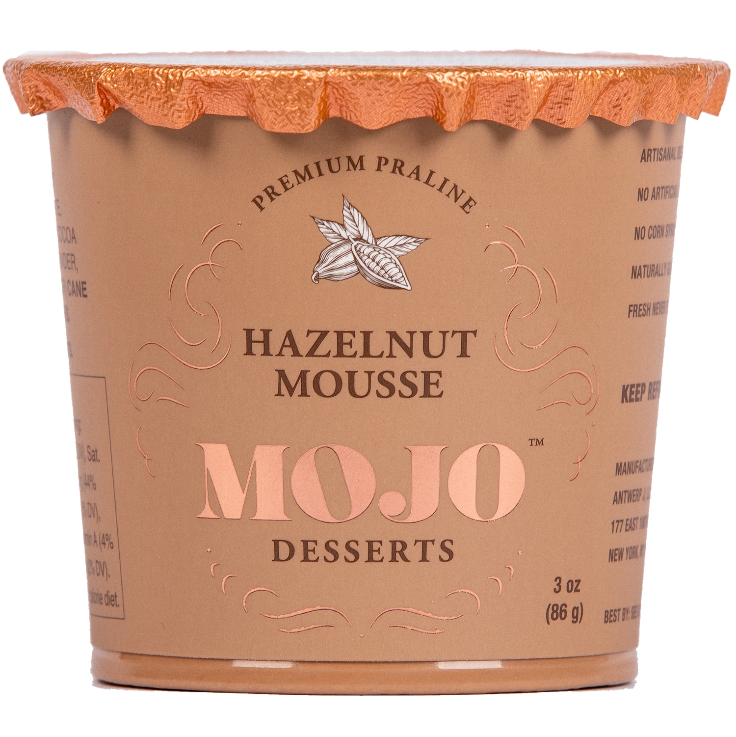 Mojo Desserts Premium Mousse, Hazelnut Praline