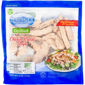 Springer Mountain Farms Fully Cooked Grilled Chicken Strips
