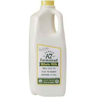 Family Farmstead 100% Grass-Fed A2 Organic Whole Milk, Plastic Bottle