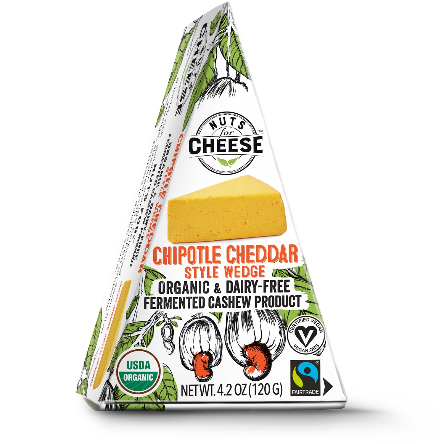 Nuts for Cheese Organic & Dairy-Free Fermented Cashew Product, Chipotle Cheddar