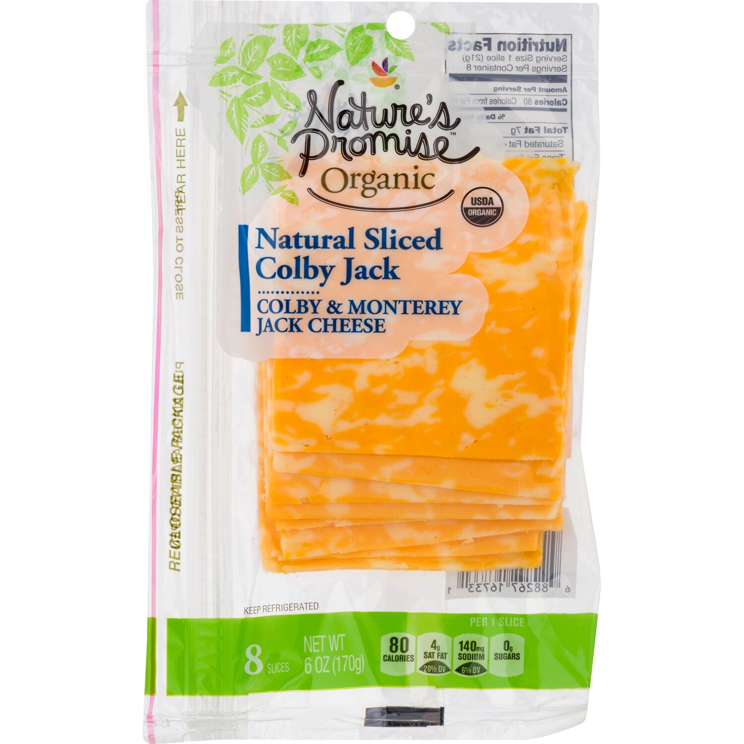 Nature's Promise Organic Sliced Colby Jack Cheese