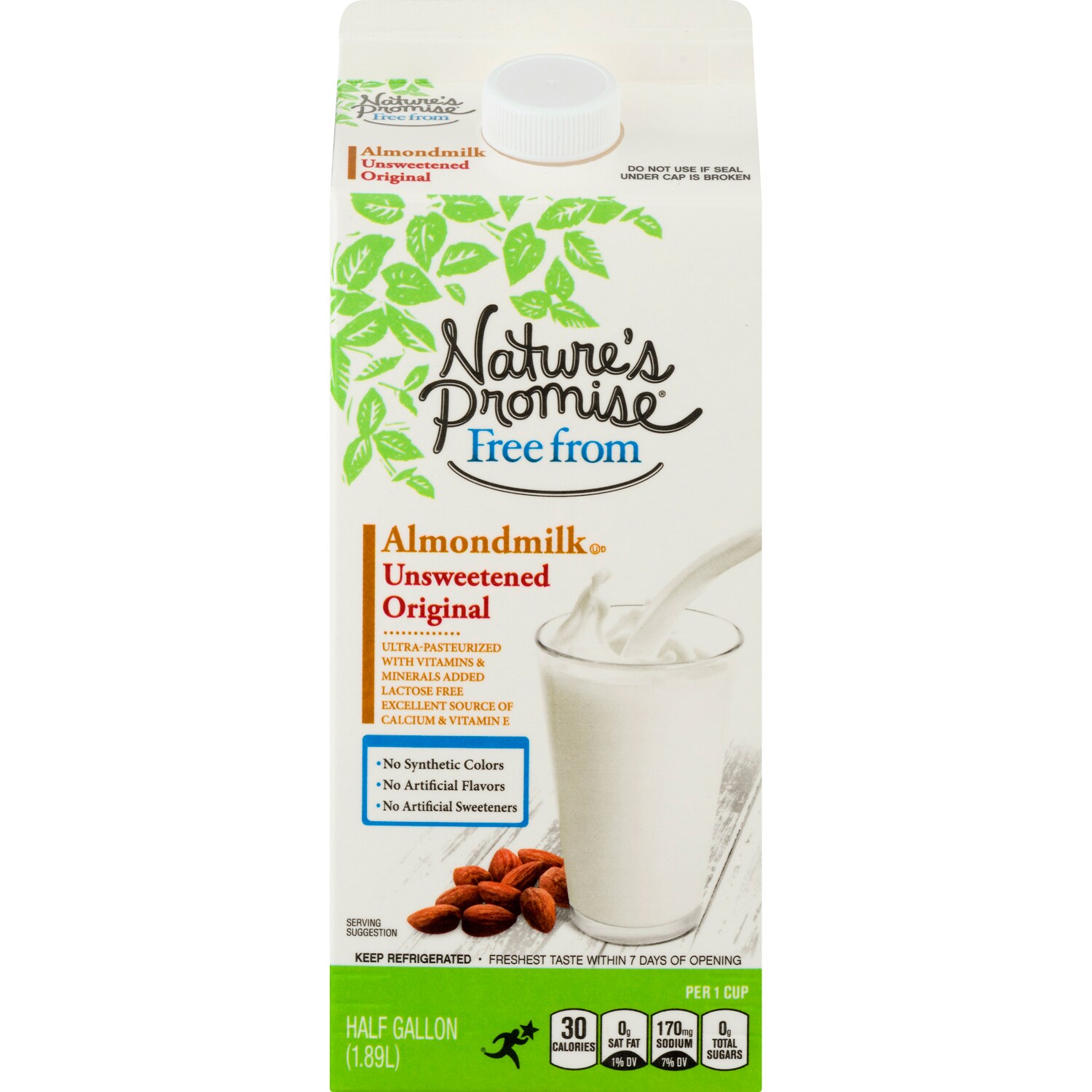 Nature's Promise Almondmilk, Unsweetened Original, Carton