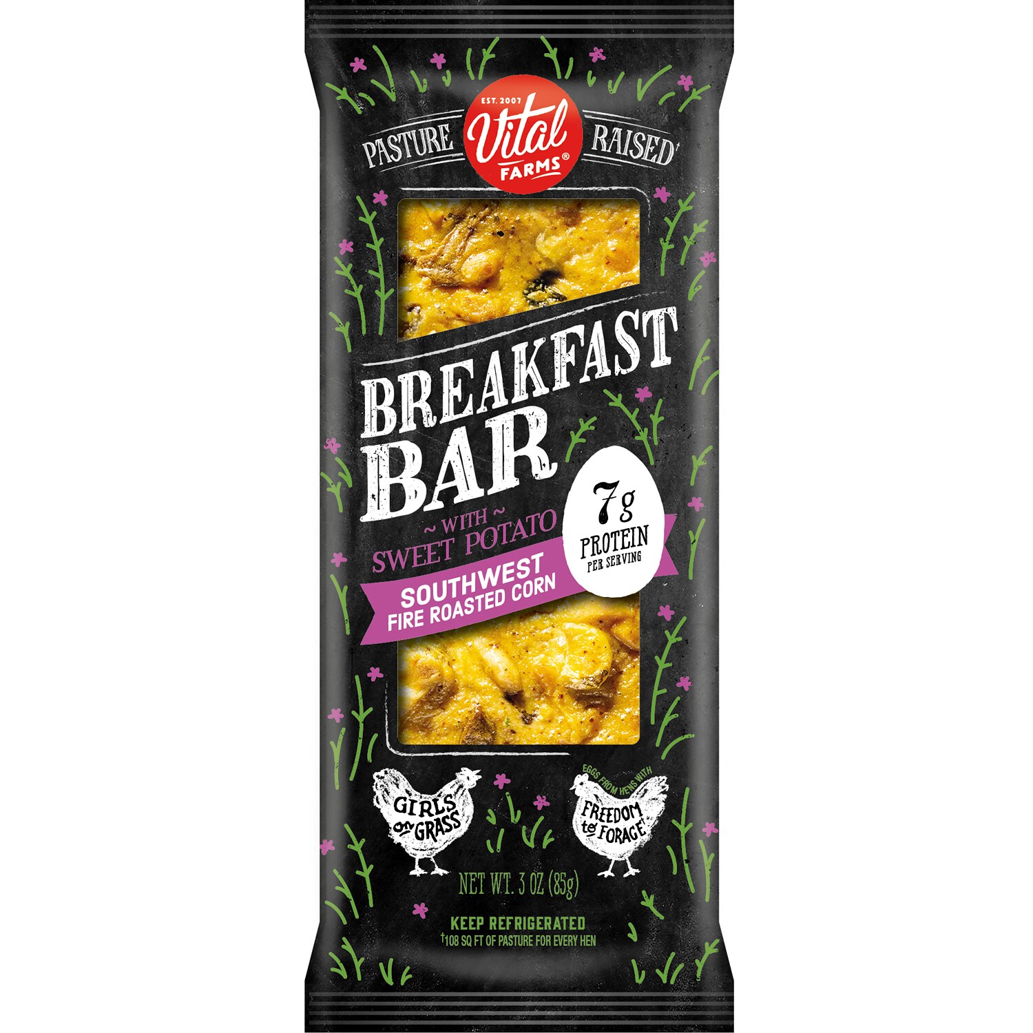 Vital Farms Breakfast Bar, Southwest Fire Roasted Corn with Sweet Potato 