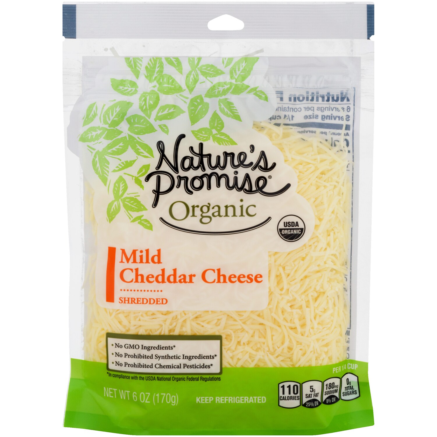 Nature's Promise Organic Mild Cheddar Shredded Cheese