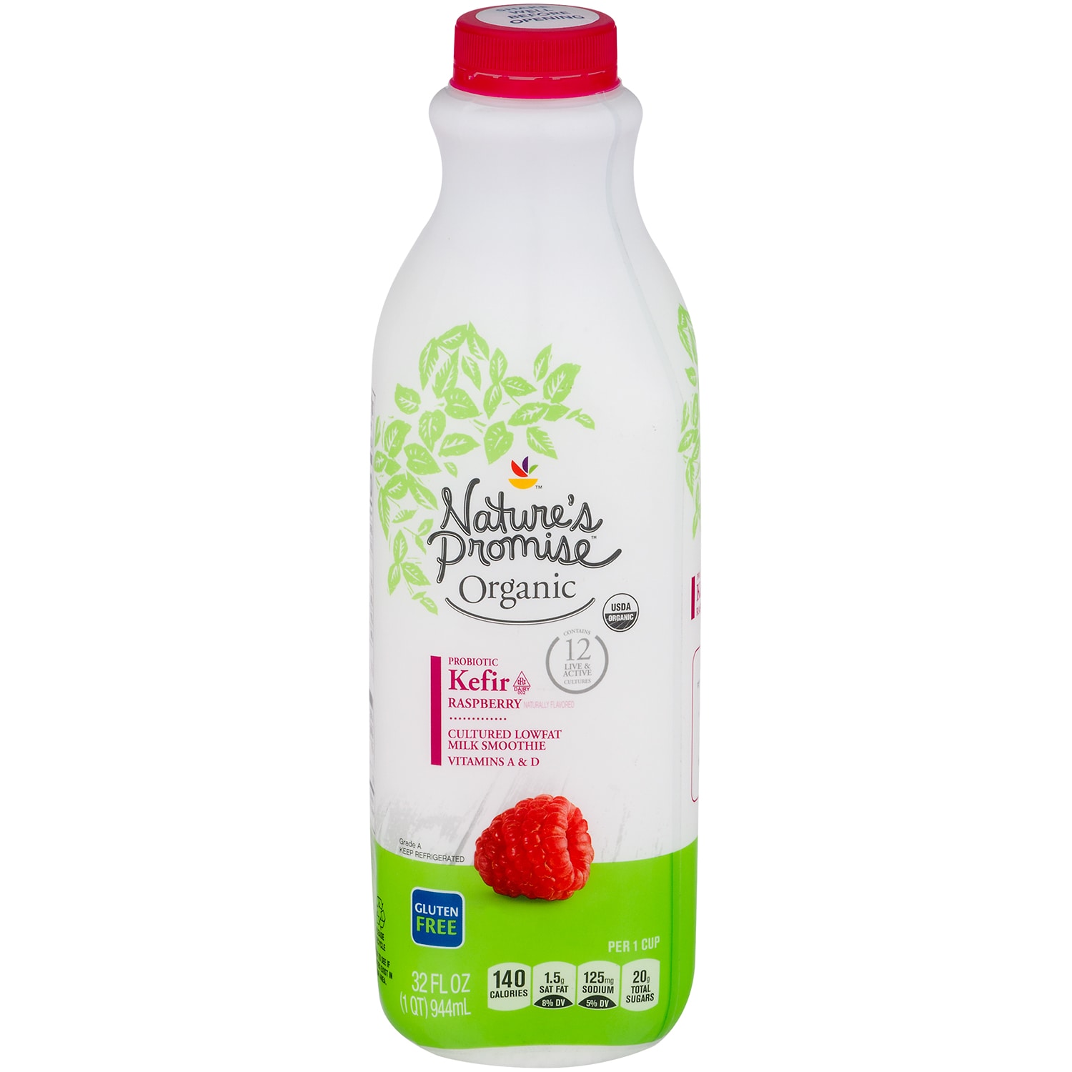 Nature's Promise Organic Kefir, Raspberry