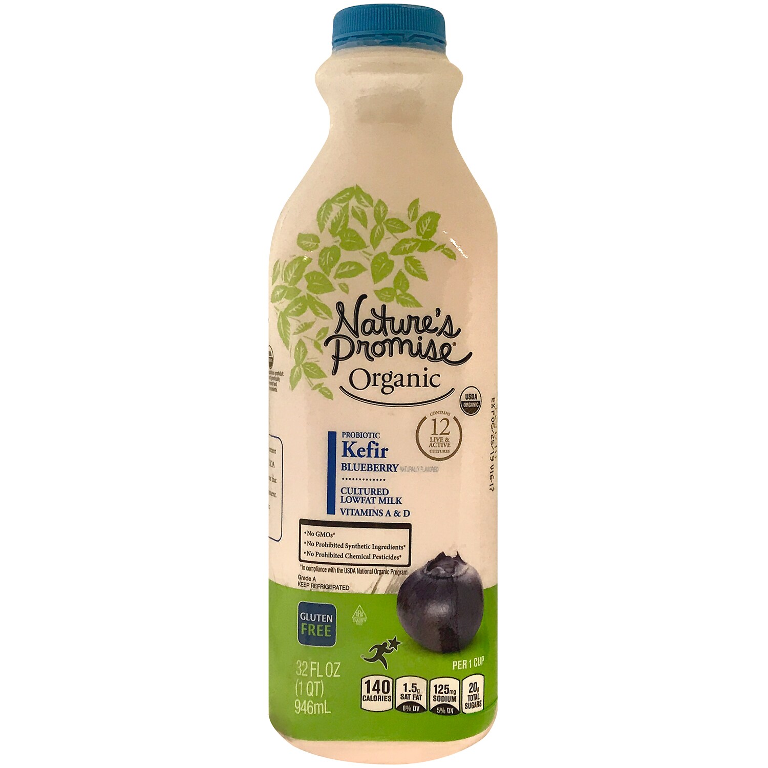 Nature's Promise Organic Kefir, Blueberry