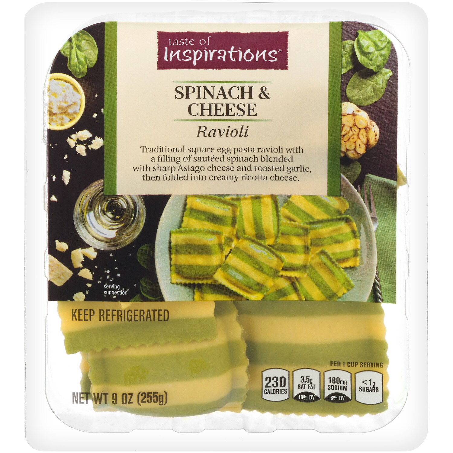 Taste of Inspirations Ravioli, Spinach & Cheese