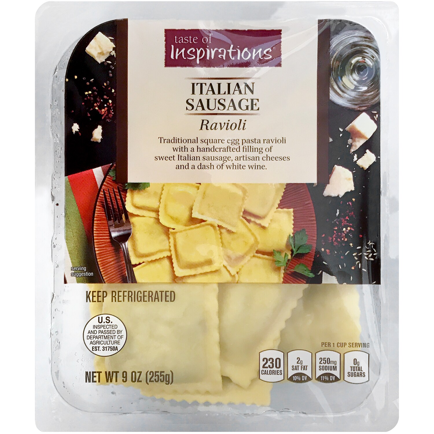 Taste of Inspirations Ravioli, Italian Sausage