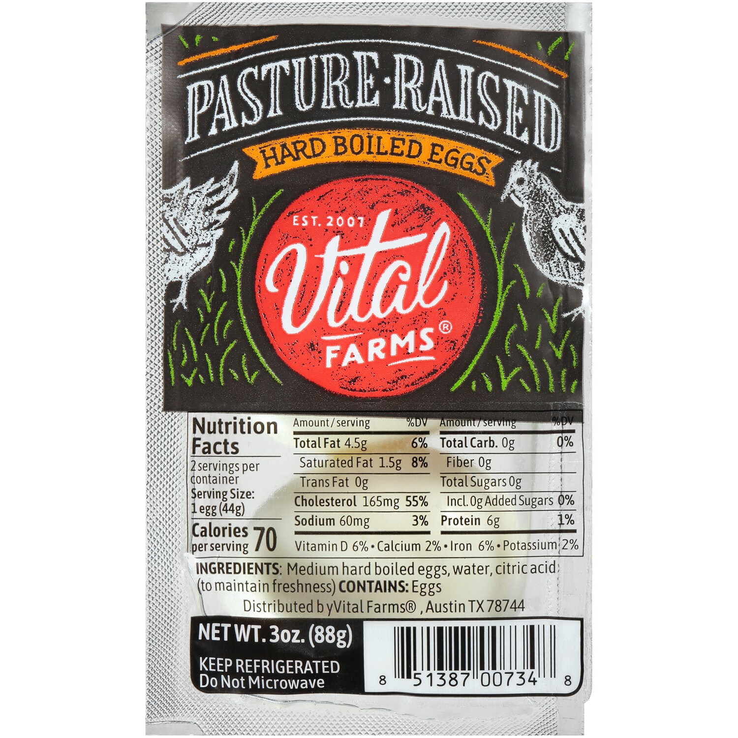 Vital Farms PastureRaised Hard Boiled Eggs FreshDirect