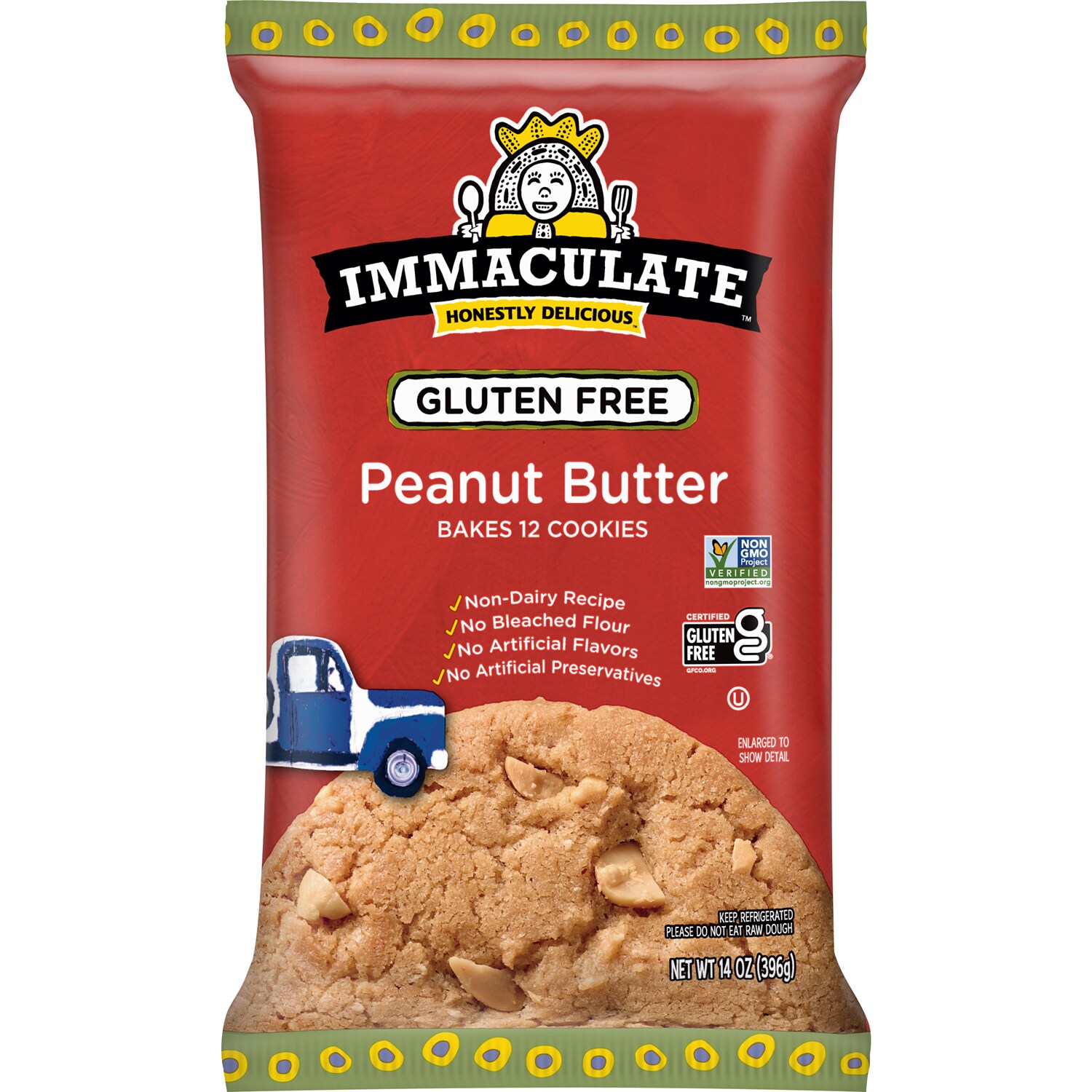 Immaculate Baking Company Gluten Free Cookie Dough, Peanut Butter