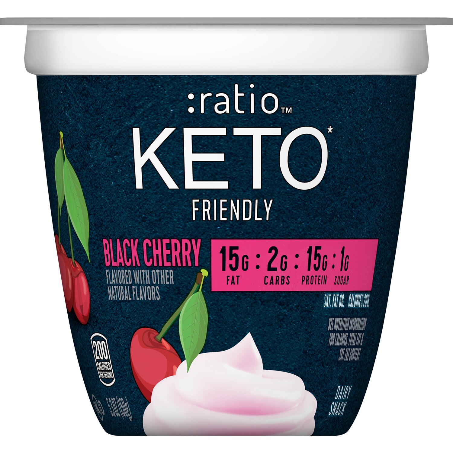 Ratio Keto Friendly Yogurt, Black Cherry