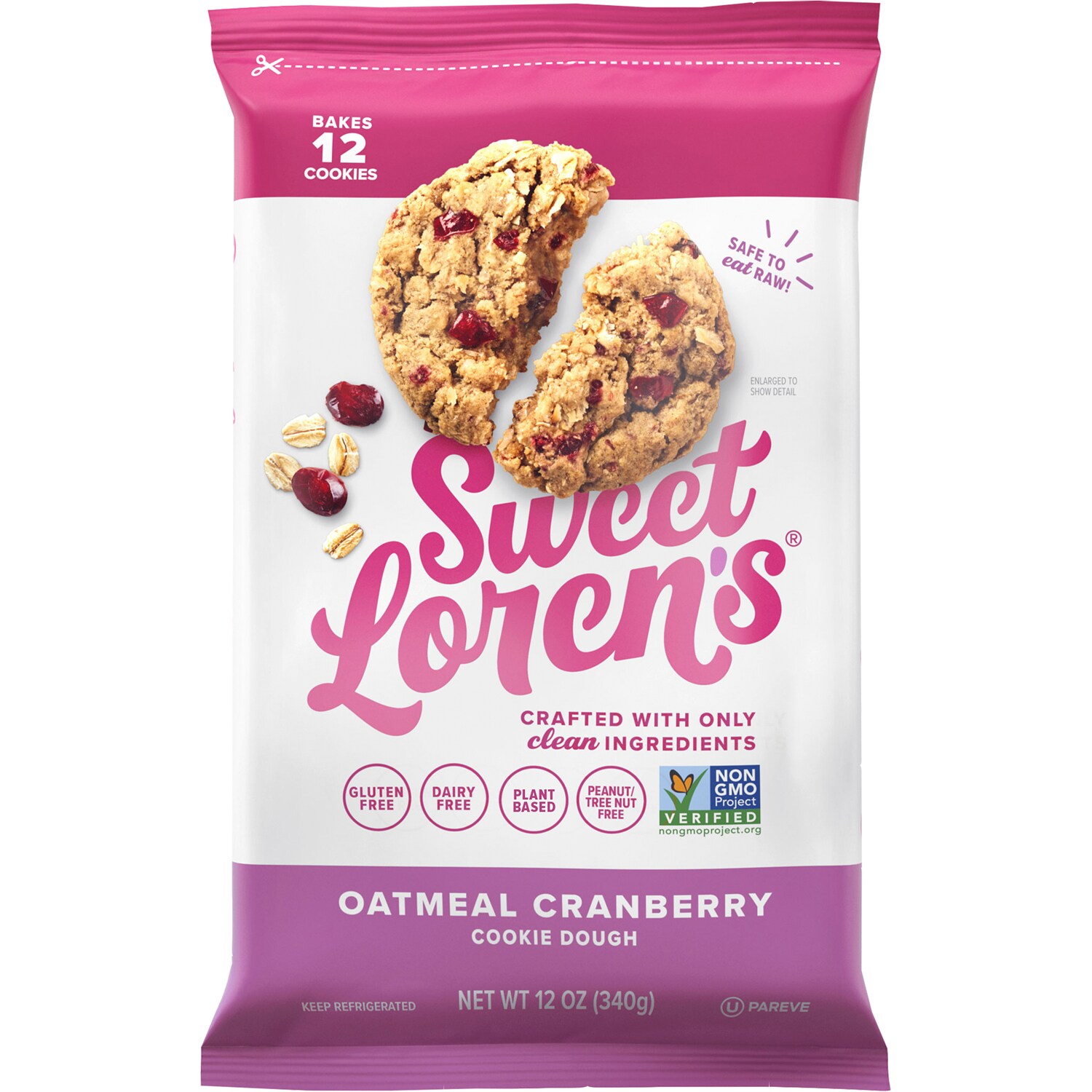 Sweet Loren's Place & Bake Cookie Dough, Oatmeal Cranberry