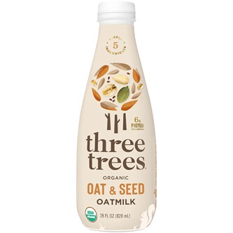 Three Trees Organic Oat Milk, Oat & Seed, Plastic Bottle