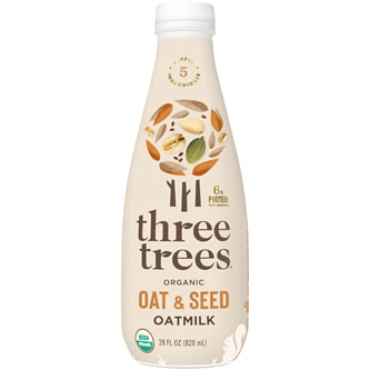 Three Trees Organic Oat Milk, Oat & Seed, Plastic Bottle