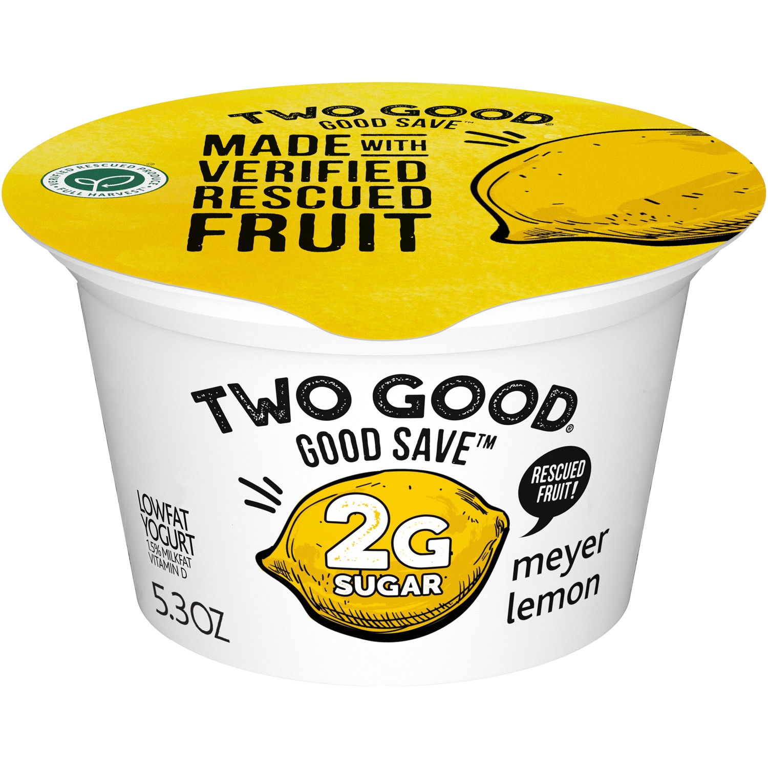 Two Good Good Save Lowfat Greek Yogurt, Meyer Lemon