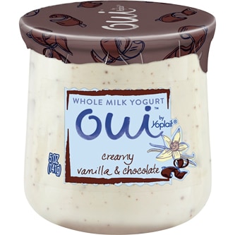 Oui by Yoplait Whole Milk Yogurt, Creamy Vanilla & Chocolate