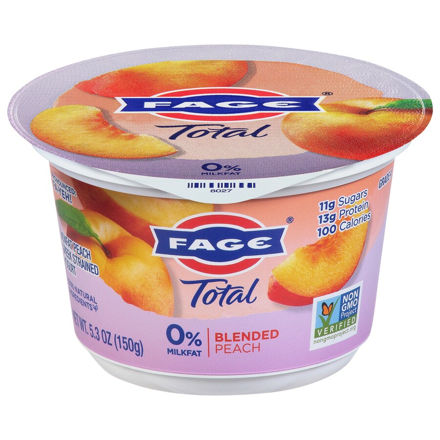 Fage TOTAL 0% Greek Yogurt, Blended Peach