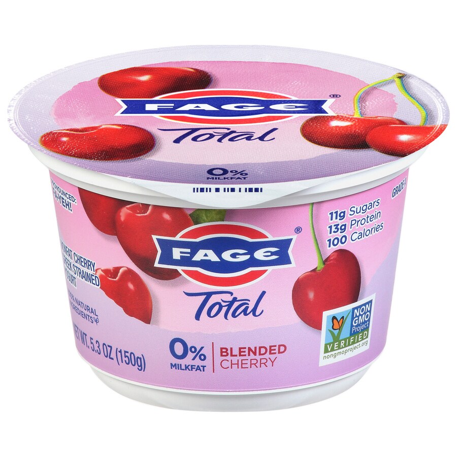 Fage TOTAL 0% Greek Yogurt, Blended Cherry