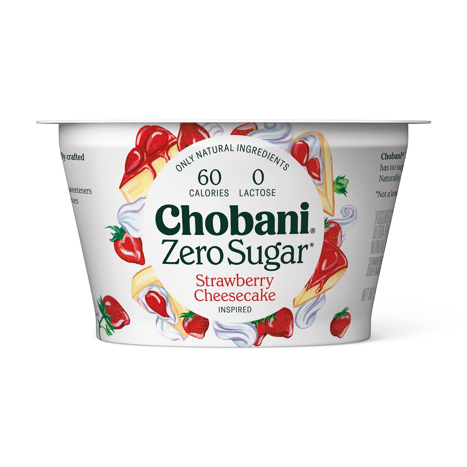 Chobani Zero Sugar Greek Yogurt, Strawberry Cheesecake