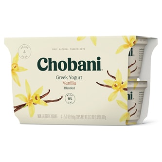 Chobani Non-Fat Greek Yogurt, Vanilla Blended