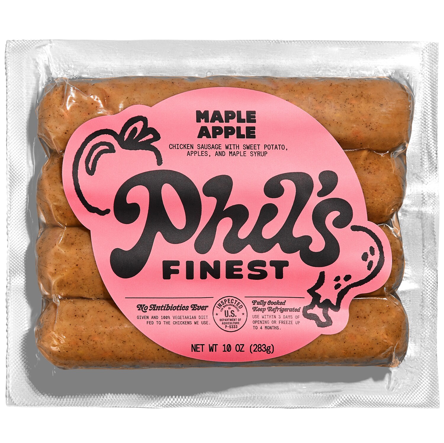 Phil's Finest Chicken & Veggie Sausage, Maple Apple