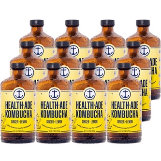 Health-Ade Kombucha, Ginger-Lemon, Glass Bottles