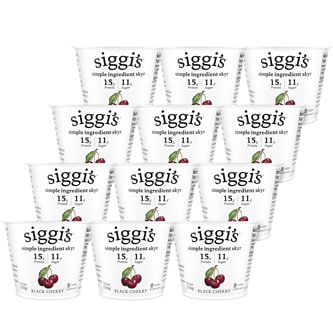 Siggi's Skyr Simple Ingredient Icelandic-Style Strained 2% Low-Fat Yogurt, Black Cherry