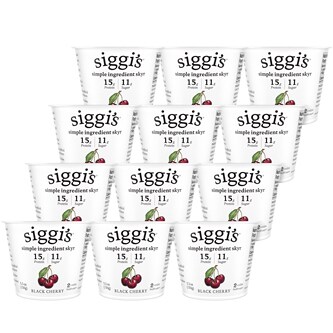 Siggi's Skyr Simple Ingredient Icelandic-Style Strained 2% Low-Fat Yogurt, Black Cherry