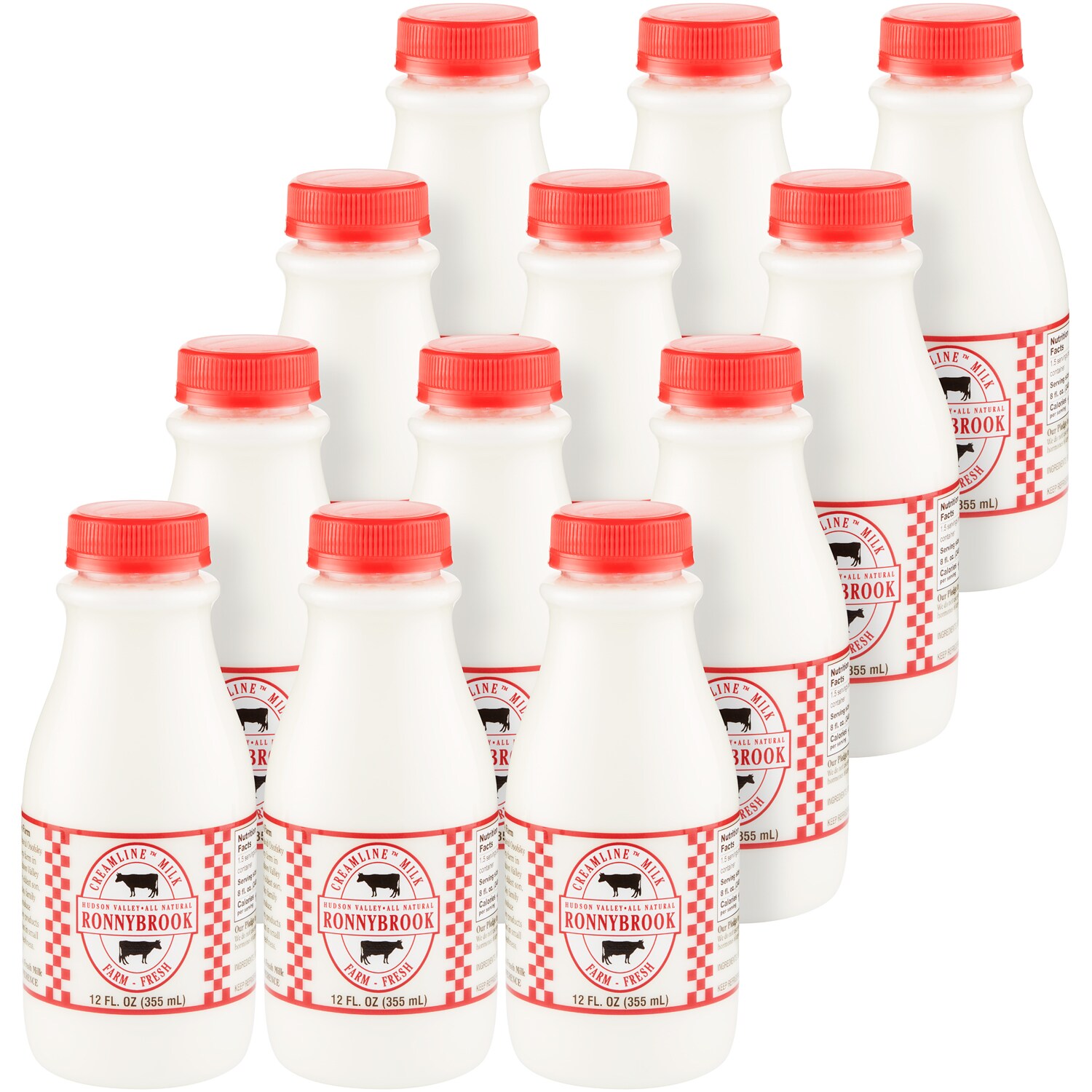 Ronnybrook All Natural Creamline Milk, Plastic Bottles