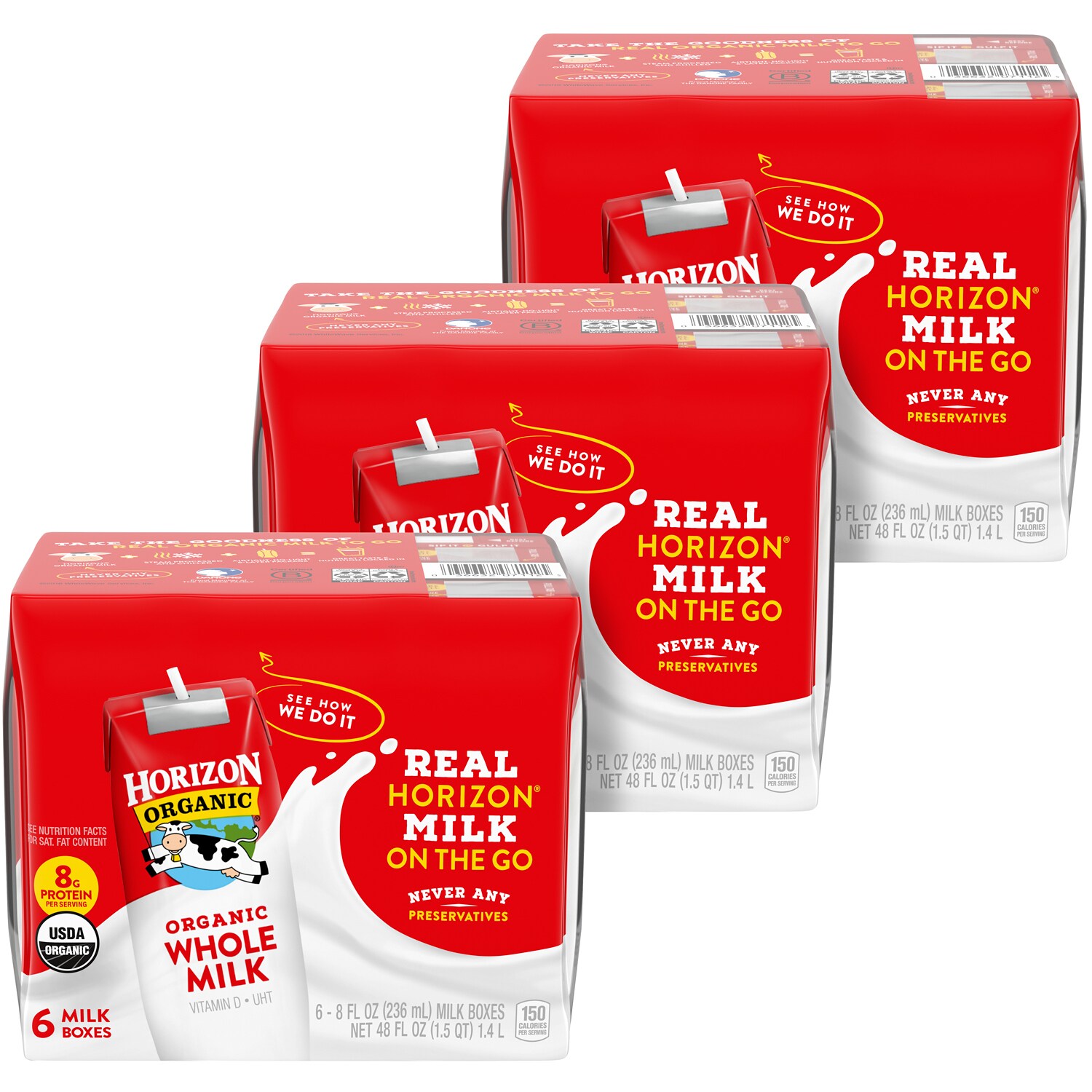 Horizon Organic Whole Milk, Boxes
