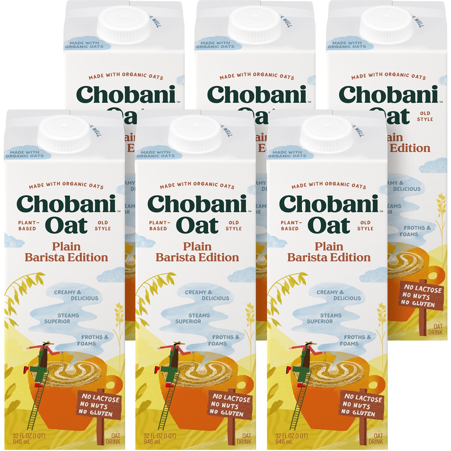 Chobani Barista Edition Oat Drink, Plain, Cartons
