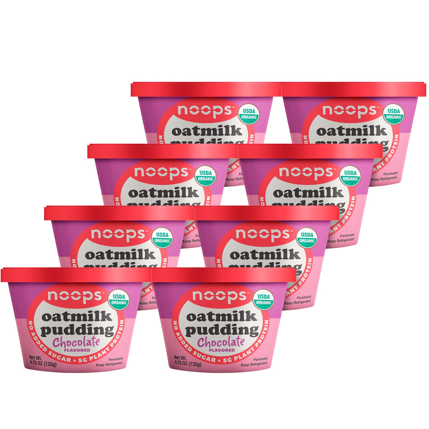Noops Organic Oatmilk Pudding, Chocolate