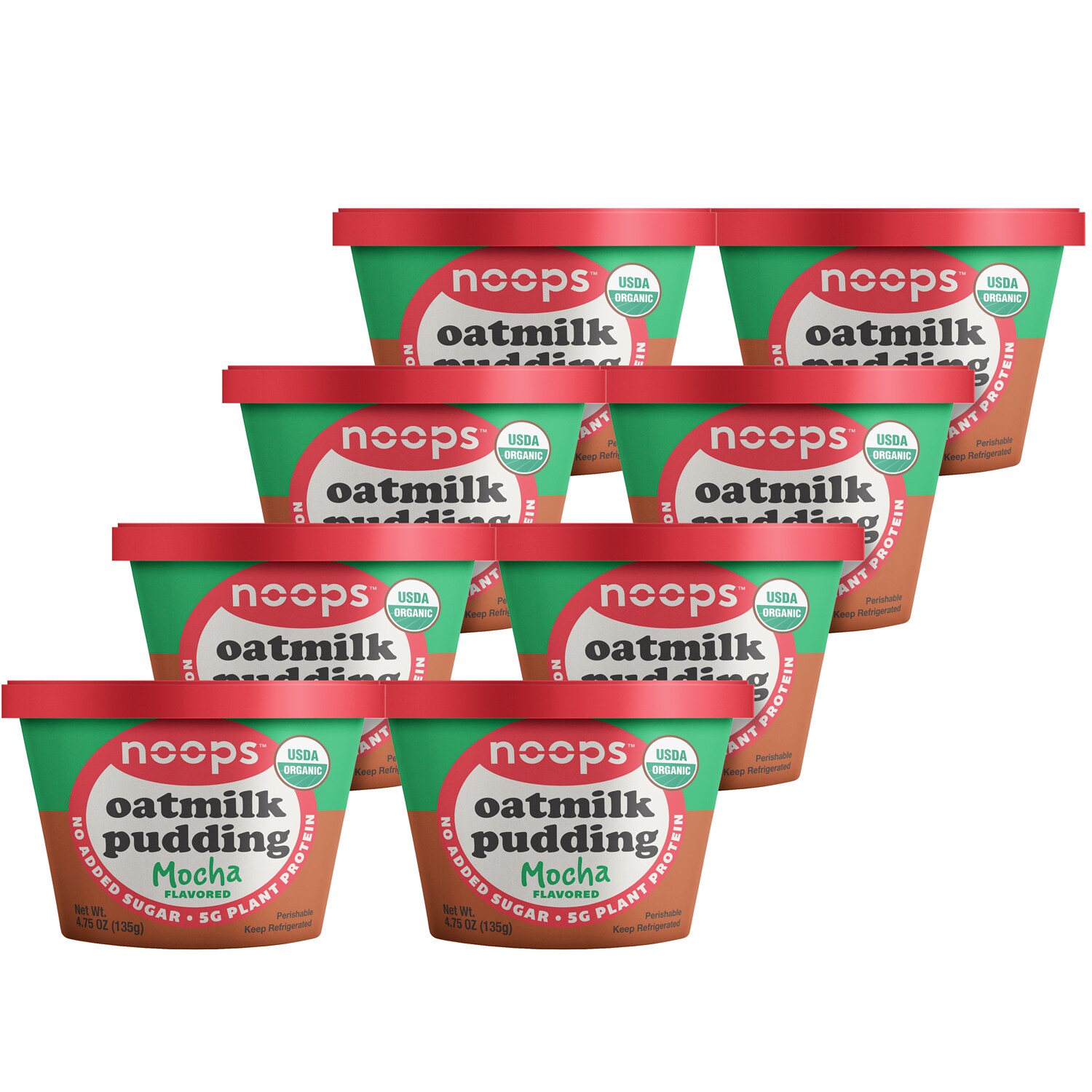 Noops Organic Oatmilk Pudding, Mocha