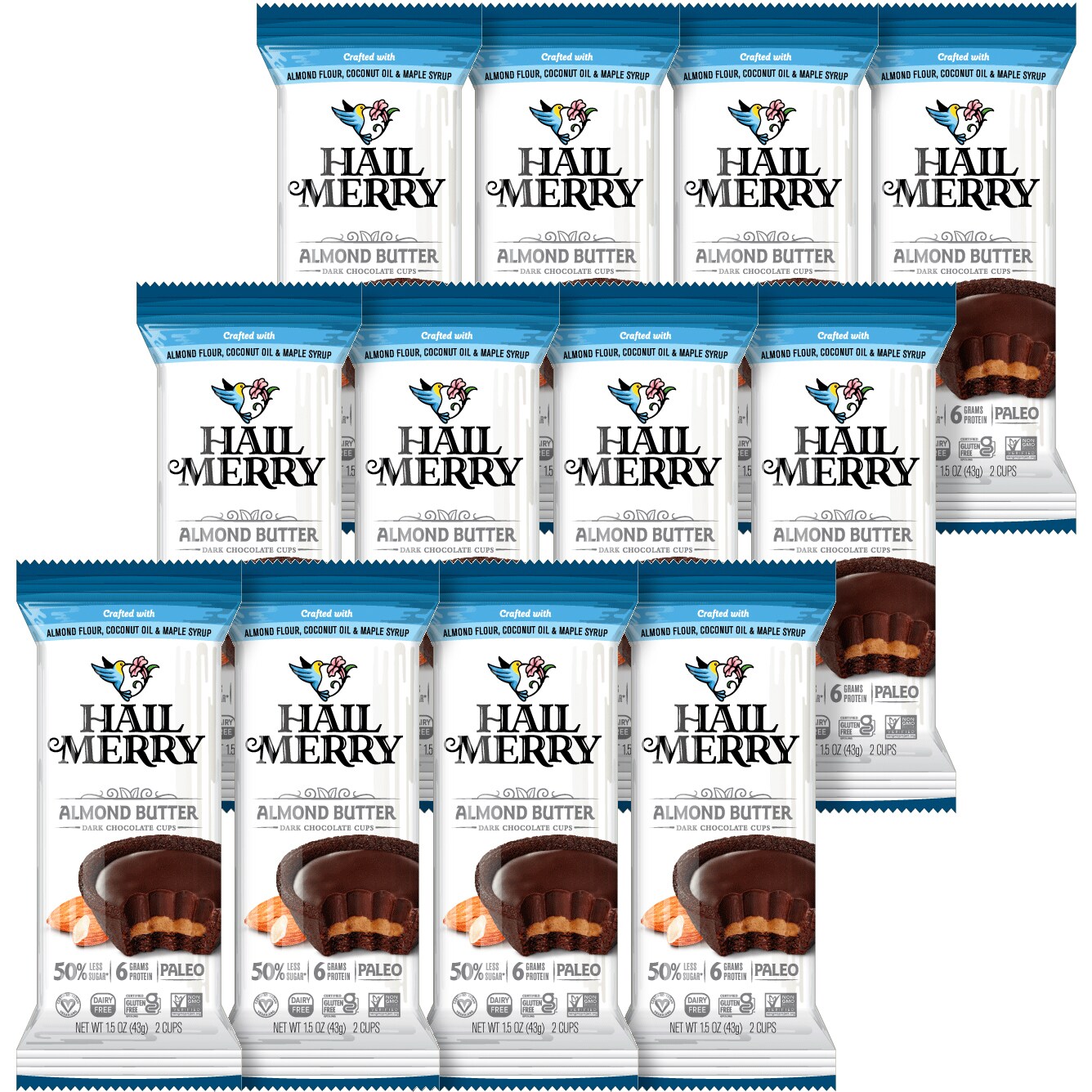 Hail Merry Dark Chocolate Cups, Almond Butter