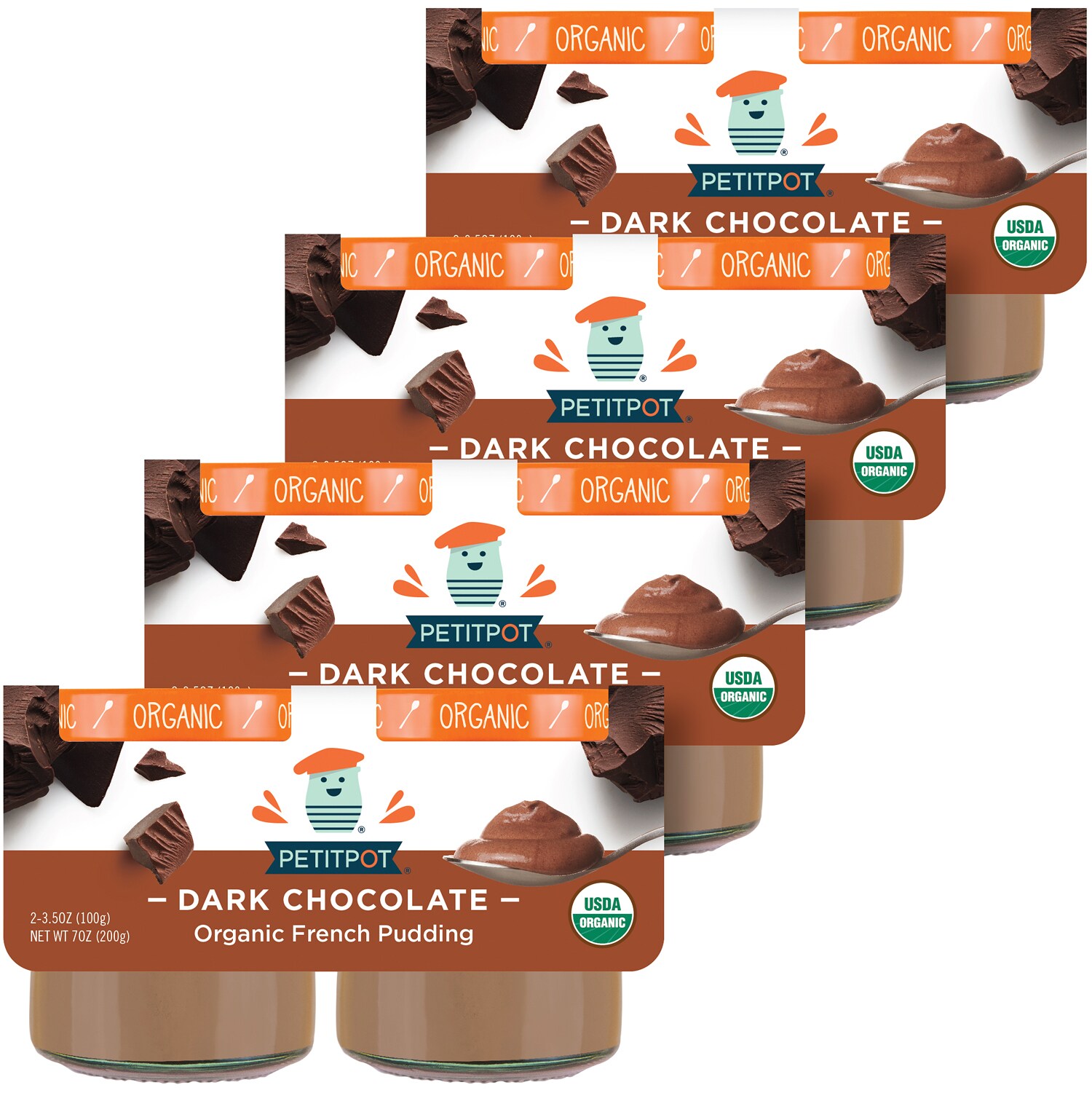 Petit Pot Organic French Pudding, Dark Chocolate